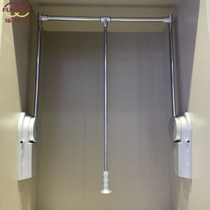 Système de levage de garde-robe/lève-vêtements/lève-armoire robuste à montage latéral, à fermeture douce et à <span class=keywords><strong>angle</strong></span> réglable - Product Image 1