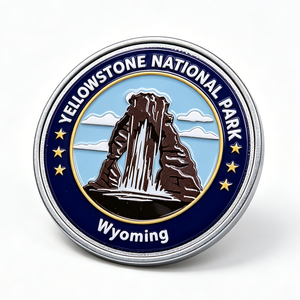 Pièce de monnaie commémorative personnalisée du Parc National de Yellowstone, en alliage de zinc émaillé, pour le Nouvel An chinois - Product Image 6