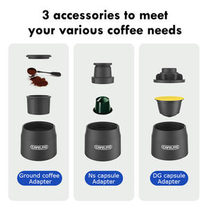 CAFELFFE manual pequeño 3 en 1 Compatible con cápsulas de café <span class=keywords><strong>NES</strong></span>/DG y modelo de café molido máquina de café portátil - Product Image 2