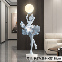 Lampes sur pied décoratives en résine de grande taille 2025, articles d'art créatifs pour le salon, décoration intérieure dans le hall d'hôtel de ballet