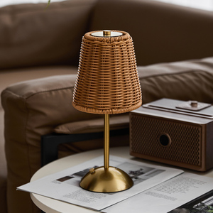 Bedroom Bedside Desk Lights Retro Zen Tea Room USB Plug <strong>Bamboo</strong> Woven Pastoral Atmosphere Japanese Wabi-sabi <strong>Table</strong> <strong>Lamp</strong> - Product Image 4