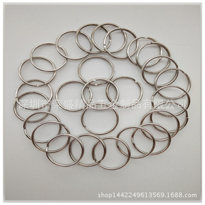 Rongsheng Stainless Steel Keyring 1.4x250.8mm Round Open Hard-Wearing For Clothing Bags Keychains - Product Image 3