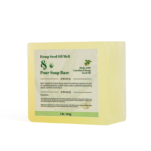 <span class=keywords><strong>Base</strong></span> de jabón de aceite de semilla de cáñamo transparente de forma cuadrada personalizada de 1LB 454G <span class=keywords><strong>para</strong></span> hacer jabón - Product Image 5