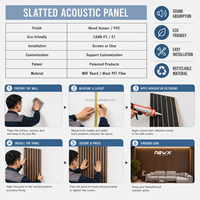 Panneaux muraux acoustiques en bois lamellé-collé MDF+PET, formes personnalisées, grilles acoustiques, insonorisation, absorption acoustique