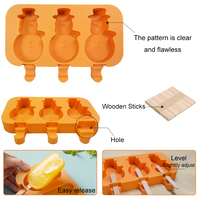Moules en Silicone Formes Multiples de Dessins Animés, Moules à Esquimaux de Haute Qualité pour Tout-petits, Moules à Crème Glacée Maison Congelée