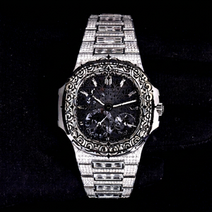 AMBER JEWELS นาฬิกาข้อมือผู้ชายสุดหรู CITIZEN ระบบควอตซ์ ตัวเรือนขนาด 46 มม. หน้าปัดอะนาล็อกคริสตัลแซฟไฟร์ โครโนกราฟ กันน้ำ 3BAR - Product Image 1