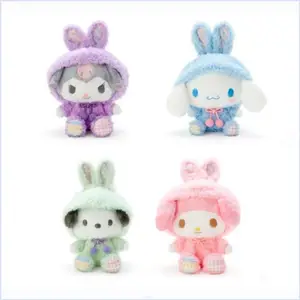 30CM Kuromi benim melodi merhaba KT Cinnamoroll Anime peluş şekil kolye aksesuarları sevimli hayvanlar oyuncaklar