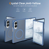 Étui de téléphone magnétique mat de luxe en TPU+PC pour Z Fold 8, protection anti-traces de doigts, antichoc, avec support magnétique