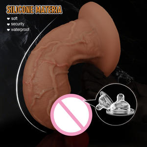 Реалистичный толстый силиконовый гибкий анальный стимулятор с присоской для игр без рук, фаллоимитатор для взрослых, секс-игрушка для женщин - Product Image 5