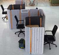 Panneau acoustique plissé en fibre de polyester, écran de confidentialité, séparateur de bureau amovible, cloison de bureau