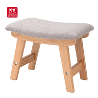Nouveauté chine tissu pouf repose-pieds contreplaqué lit fin repose-pieds pouf