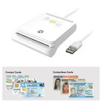 ZOWEETEK RFID NFC Dual Smart Card Reader ISO 7816 ID IC Chip Card Reader ATM Lector de tarjetas de crédito Writer para Windows Mac OS