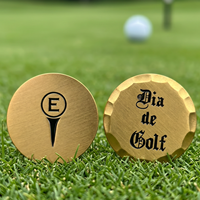 Marqueur de balle de golf personnalisé en alliage de zinc à bords martelés, finition cuivre antique nickelé, léger, écologique, moulé sous pression