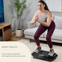 Wellshow Vibration Plate-forme vibrante pour entraînement complet du corps avec bandes de boucle