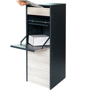 Caja de entrega de paquetes montada en vallas para exteriores personalizada, caja de entrega de paquetes grande de Metal, caja de <span class=keywords><strong>correo</strong></span>, puerta trasera - Product Image 1