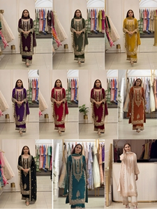 Conjunto indio-pakistaní bordado Salwar Kameez Nazrana para bodas y festivales. - Product Image 2
