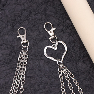 โซ่คาดเอวรูปหัวใจหลายชั้น โลหะผสมสังกะสี สไตล์ฮิปฮอป สำหรับผู้ชายและผู้หญิง สวมใส่ได้ทุกวัน เครื่องประดับแฟชั่น - Product Image 4