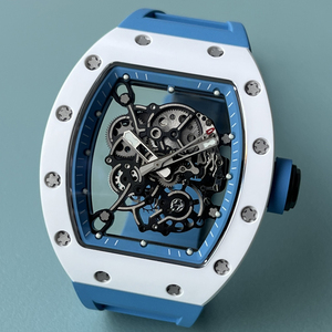 <span class=keywords><strong>Montre</strong></span> de luxe pour <span class=keywords><strong>homme</strong></span>, automatique mécanique, avec balancier et ressort de balancier authentiques, boîtier tonneau en céramique, squelette, étanche renforcée - Product Image 3