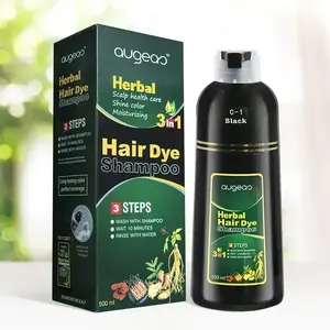 Mmonia-champú de tinte natural para el cabello, accesorio que cubre el cabello gris 100%, fácil de operar