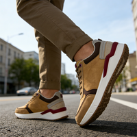 Chaussures décontractées haut de gamme pour hommes, antidérapantes, confortables pour la marche quotidienne, à lacets, flexibles pour toutes les saisons