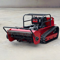 Robot Peralatan Pertanian dan Kehutanan zero turn flail crawler 12HP 15HP 16HP 18HP Mesin Pemotong Rumput Kendali Jarak Jauh