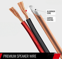 Cable de Altavoz HiFi de Cobre Puro/CCA de Alta Pureza 12/14/16 AWG de 2 Núcleos y Baja Resistencia con Conectores RCA (Ambos) Sin Blindaje de PVC