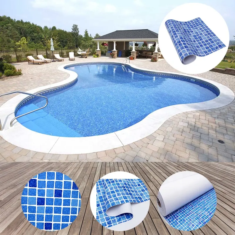 Lieferanten von Schwimmbad auskleidungen 1,5mm PVC-Schwimmvinyl-Pool auskleidungen für oberirdische Pools