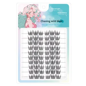 Nhóm Nữ Cô Gái giàu có công suất lớn lông mi giả phong cách truyện tranh cụm đơn phân đoạn trang điểm tự nhiên lông mi đen - Product Image 5