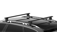 Universeller Aluminium SUV Dachträger Querträger mit 75kg Tragfähigkeit Schwarz+Silber Farbe Einfache Montage