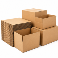 Boîtes de rangement en carton ondulé RSC sur mesure, matériaux recyclés, kraft 2 mm, 5 plis, empilables, logo personnalisé, faible MOQ