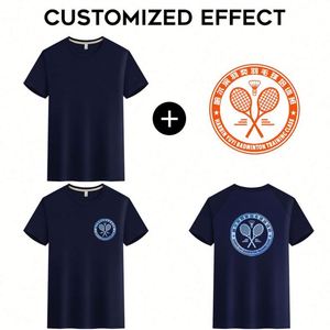 LCC3323 Casual Men's OEM <b>T</b>-Shirt Custom Screen Printed Logo Unisex Short Polyester Quick Dry Fit Plain Soft for Gym Use - Product Image 2