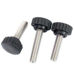 Knurled Screw Chuanghe High Quality Hot Sales Nylon Plastic Tip Knurled Thumb Screw M2 M3 M4 Black Head Thumb Bolt