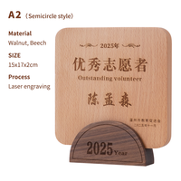 Plaque de reconnaissance personnalisée en bois de hêtre gravée au laser – Cadeau d'entreprise pour récompense, reconnaissance, ou sommet professionnel
