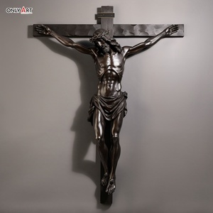 Gigante antiguo católico religioso interior Metal <span class=keywords><strong>Cristo</strong></span> Cruz escultura tamaño real famoso Jesús crucificado estatuas de bronce para la venta - Product Image 2