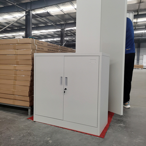 2 Swing Door Steel Filing Cabinet With 1 Shelves Cabinet Metal File Cupboard