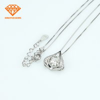 Prix de la pierre de moissanite par carat, bijoux en moissanite, pendentif serti à griffes
