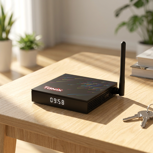 Boîtier <span class=keywords><strong>TV</strong></span> intelligent Android 12 Tanix TX68 Allwinner H618 Quad Core 4K WiFi6 double bande 2.4G/5GHz 2 Go/16 Go, prix usine, garantie 1 an - Product Image 1