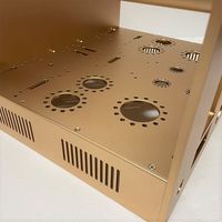 Boîtier audio personnalisé d'usinage CNC Amplificateur à tube Châssis Boîtier de commande d'alimentation Boîtier d'instrument électronique Coque en alliage d'aluminium