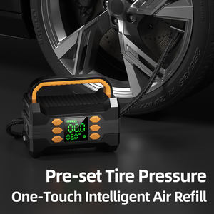 Compresseur d'air portable 4-en-1 1000A, démarreur de batterie 150PSI 12V, charge rapide USB, écran numérique, <span class=keywords><strong>booster</strong></span> de batterie moto/voiture - Product Image 3