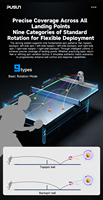PUSUN Dora Robot de ping-pong portable programmable télécommandé à 3 roues motrices pour entraînement domestique en intérieur