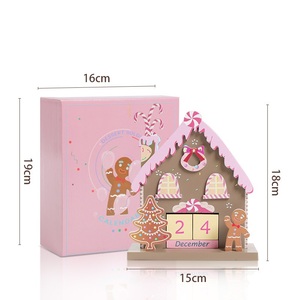 Calendario de Adviento de Madera Ecológico para Navidad, Adornos y Accesorios para Mesa de Noche, Color Madera Natural - Product Image 5