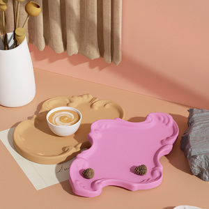 Molde de decoración de bandeja de almacenamiento de cemento de yeso, molde de bandeja de alivio de encaje europeo de barro - Product Image 4