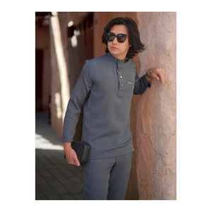 2023 Eid Indonesia Islamic Muslim Male Fashion Baju Kurung Melayu Silk <strong>Model</strong> Baju Kurung Embroidery Songket Baju Raya - Product Image 2