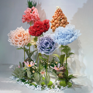 LANJO - Flores Artificiales Grandes de 90 cm con Apertura/Cierre Automático, Resistentes al Agua y de Larga Duración, para Graduación, Día de la Madre - Product Image 1