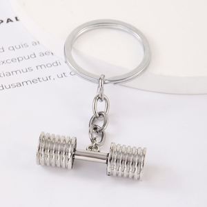 New Fashion Dumbbell Keychain Creative Couple Pendant Women Jewelry <b>Backpack</b> Pendant Keyring Popular Fitness Gift - Product Image 4