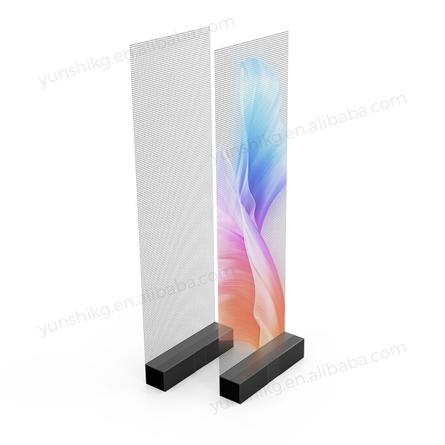 Transparent 3D LED Holographic Window Film 3.9 mm Pitch for Retail Store and Shopping Mall Displays and Animation