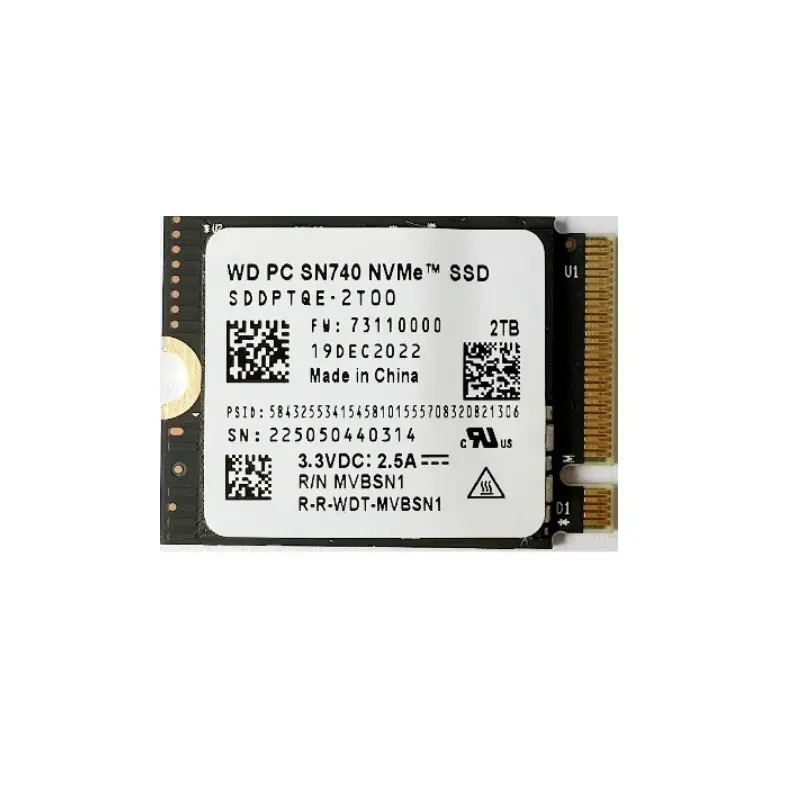 WD SN740 2TB M.2 SSD 2230 NVMe PCIe Gen 4x4 SSD for Microsoft Surface ProX Surface Laptop 3 Steam Deck