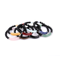 Bracelet en cristal de guérison de cornaline de 8MM pour femmes Bracelet de boule élastique personnalisé de mode cadeau de vacances classique pierre d'arc circulaire