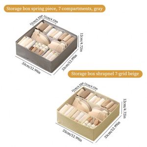 Foldable Underwear <b>Storage</b> <b>Box</b> High Quality Adjustable Compartment <b>Storage</b> <b>Box</b> Drawer Wardrobe Clothes Organizer - Product Image 3