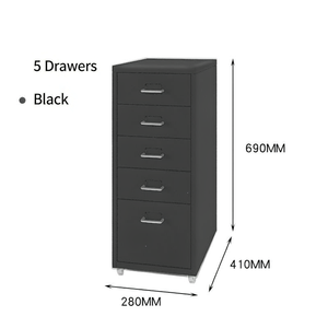 Mobile Drawer <b>Cabinet</b>, Rolling Storage Dresser with Wheels, <b>Metal</b> Drawer Unit for Home, Office & Salon - Product Image 3